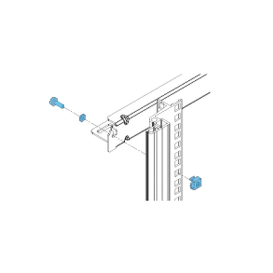 SCHROFF 19" Assembly Kit, 4 x Screw M5x12, Earthing Nut M5 for Slide Rails