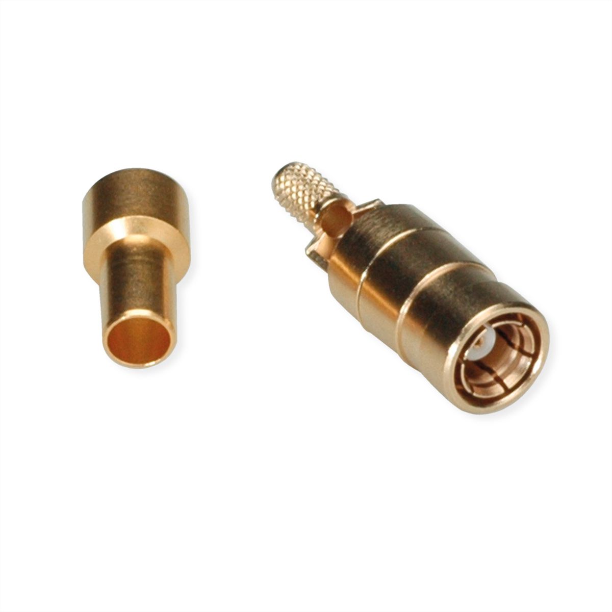 TELEGÄRTNER SMB-Buchse für RG-316/U, vergoldet, Löt-/Crimpanschluss