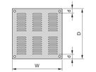 SCHROFF Eurorack Opzetdeksel verzonken, gelamelleerd , RAL 7021, 600W 800D