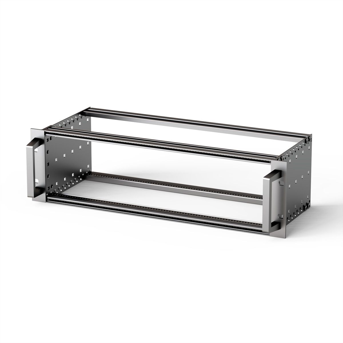 SCHROFF EuropacPRO 19" moduledrager voor moduledrager, zwaar, achteraf af te schermen, met handgreep vooraan, 3 HE, 295 mm