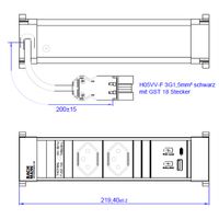 BACHMANN POWER FRAME S 2xCH, 1xUSB A&C 22W 0,2m GST18 Zwitserland