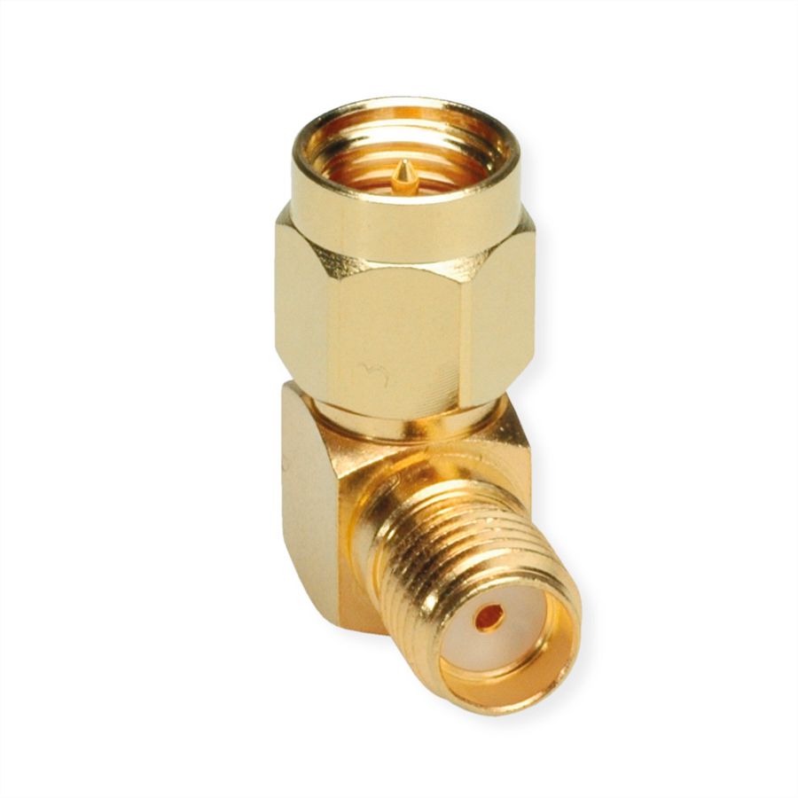 TELEGÄRTNER SMA-Verbinder, Stecker/Buchse, gewinkelt, vergoldet