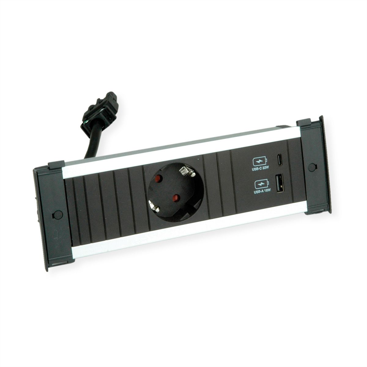 BACHMANN KAPSA S 1xCEE7/3, 1xUSB A/C 22W 0.2m GST18