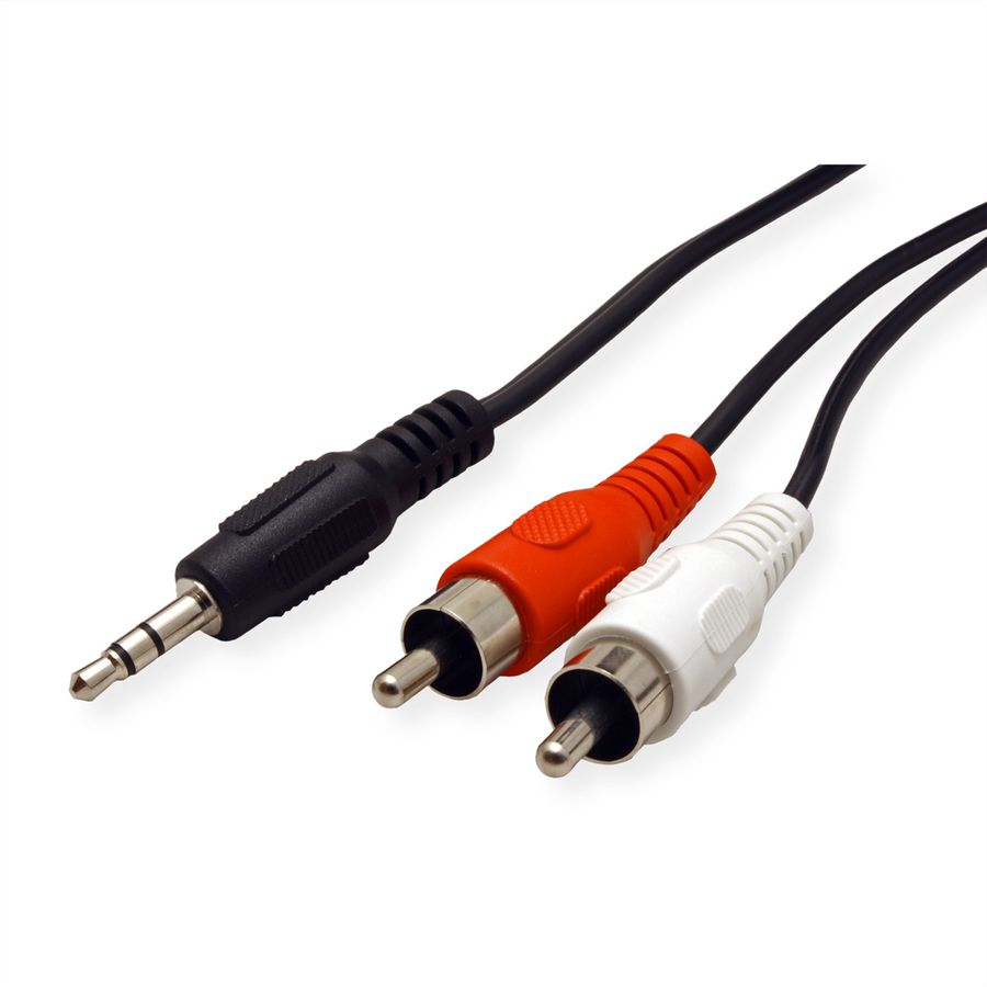 ROLINE 3.5mm/2x RCA (M) Cable, 10 m