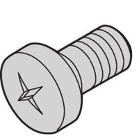 SCHROFF Kruiskopschroef, Pozidrive, kruisgleuf M2.5x10, staal vernikkeld