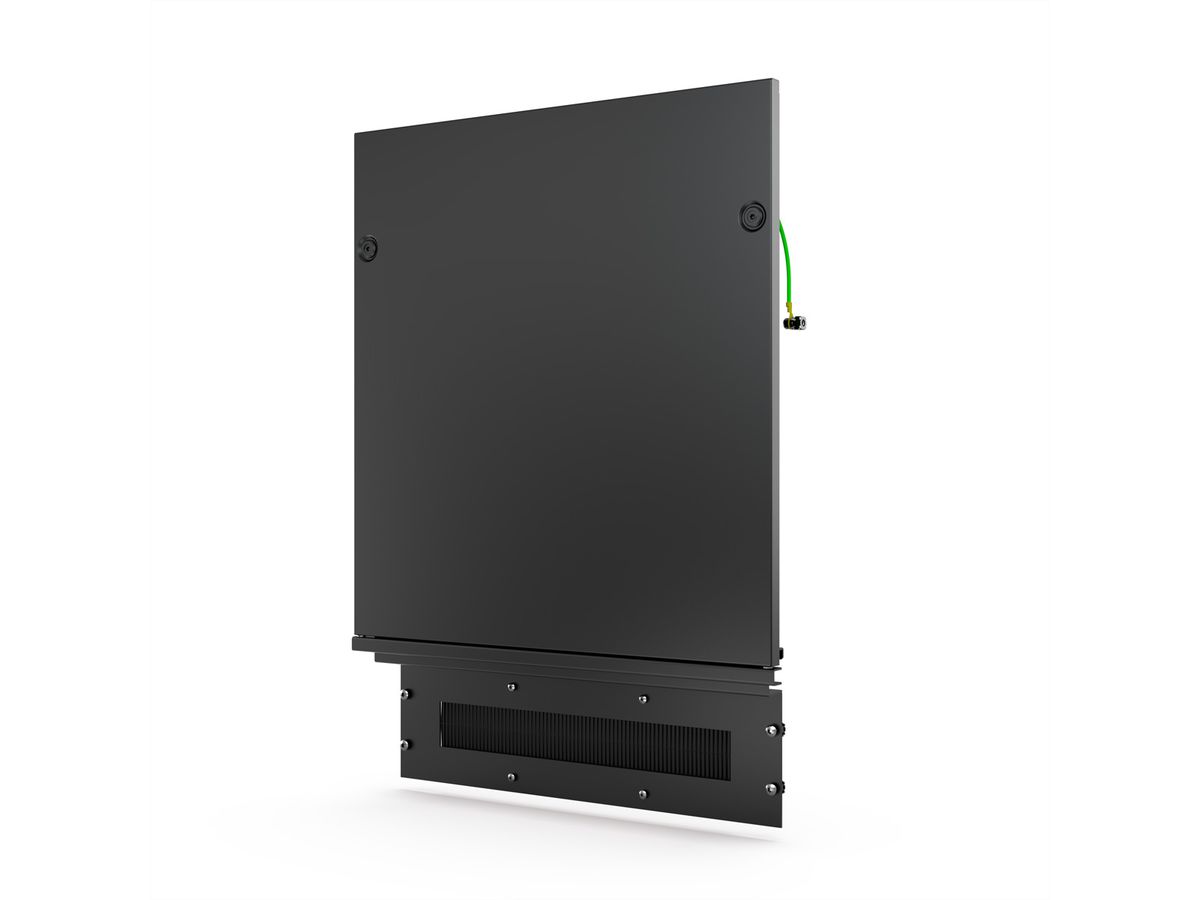 SCHROFF Novastar achterwand met kabelgoot, RAL 7021, 16 HE 553W