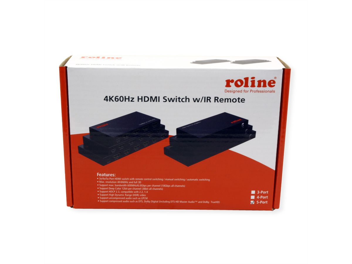 ROLINE 4K HDMI Switch, 5-voudig
