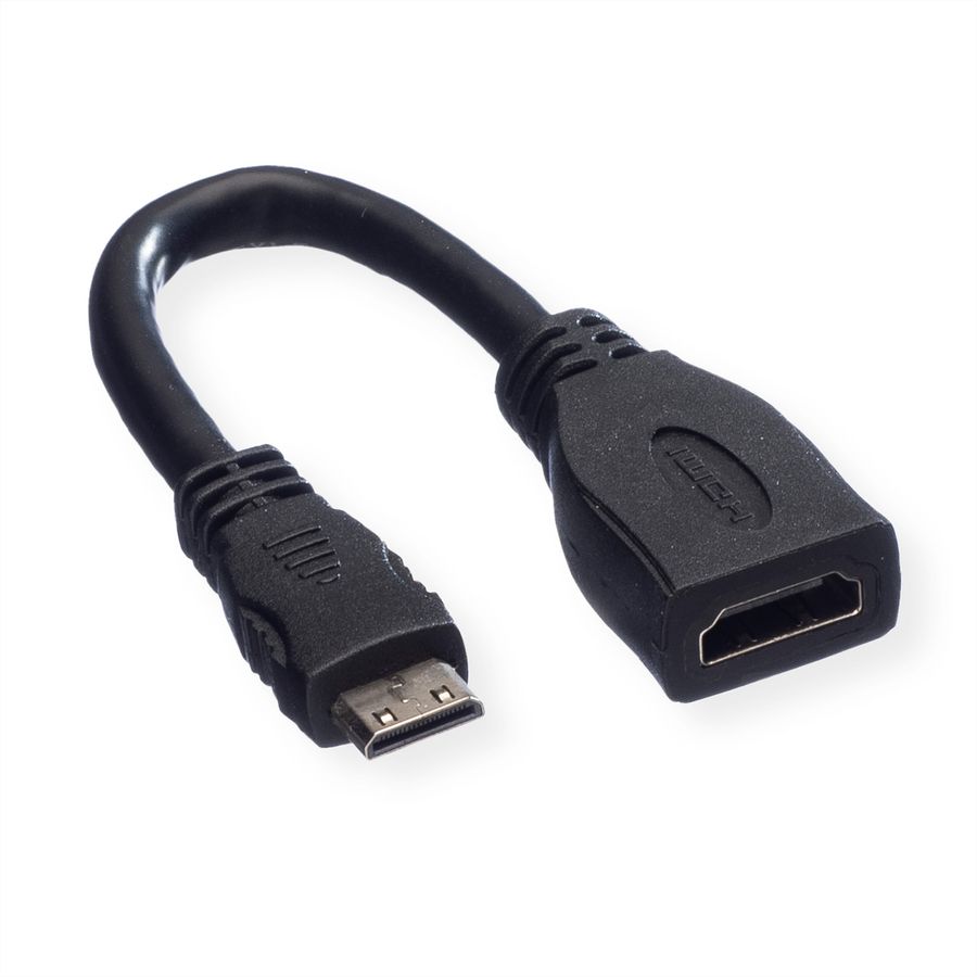 VALUE HDMI High Speed Cable + Ethernet, A - C, F/M, 0.15 m