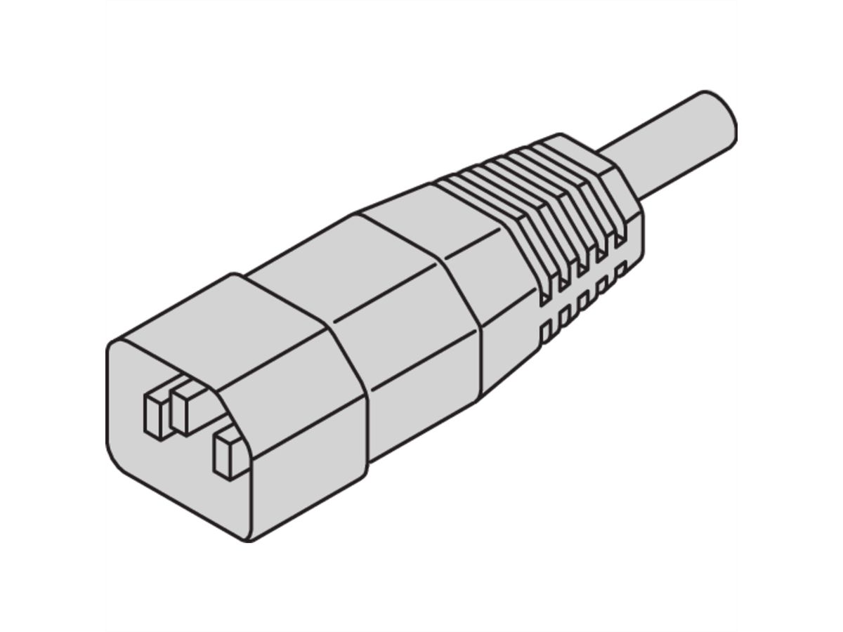 SCHROFF Netsnoer, IEC C14 naar C13, 2,5 m, zwart