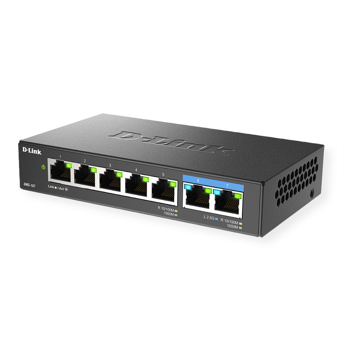 D-Link DMS-107/E 7-poorts switch Multi-Gigabit onbeheerd
