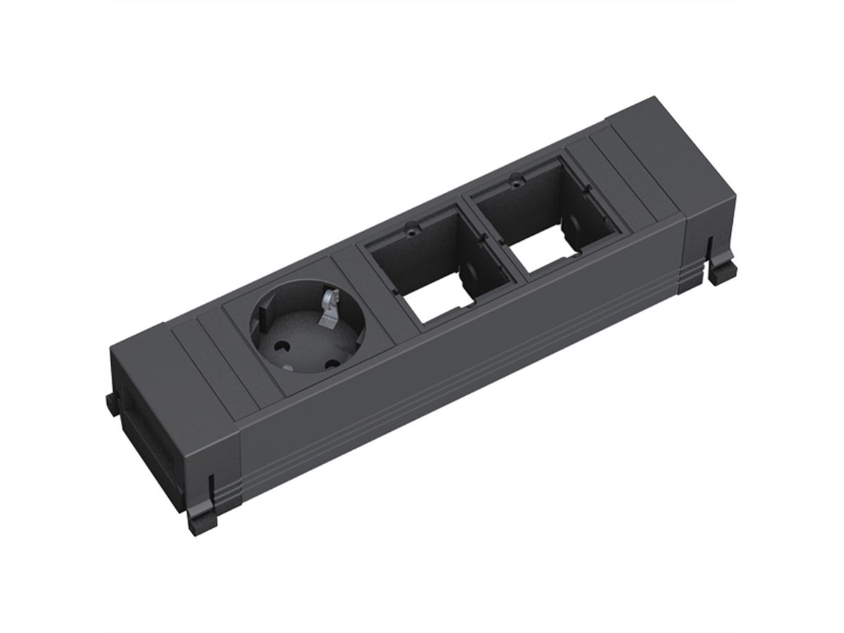 BACHMANN POWER FRAME 1xCEE7/3 2xCM, Plastic profile 0.2m GST18