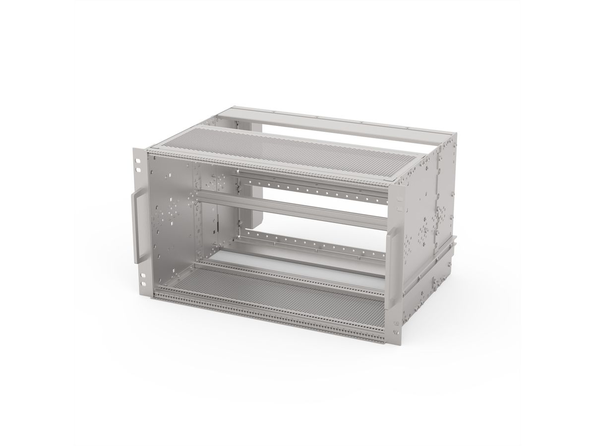 SCHROFF EuropacPRO 19" moduledrager voor rail, afgeschermd, SNCF, CompactPCI, 6 HE, 84 PK, 320 mm