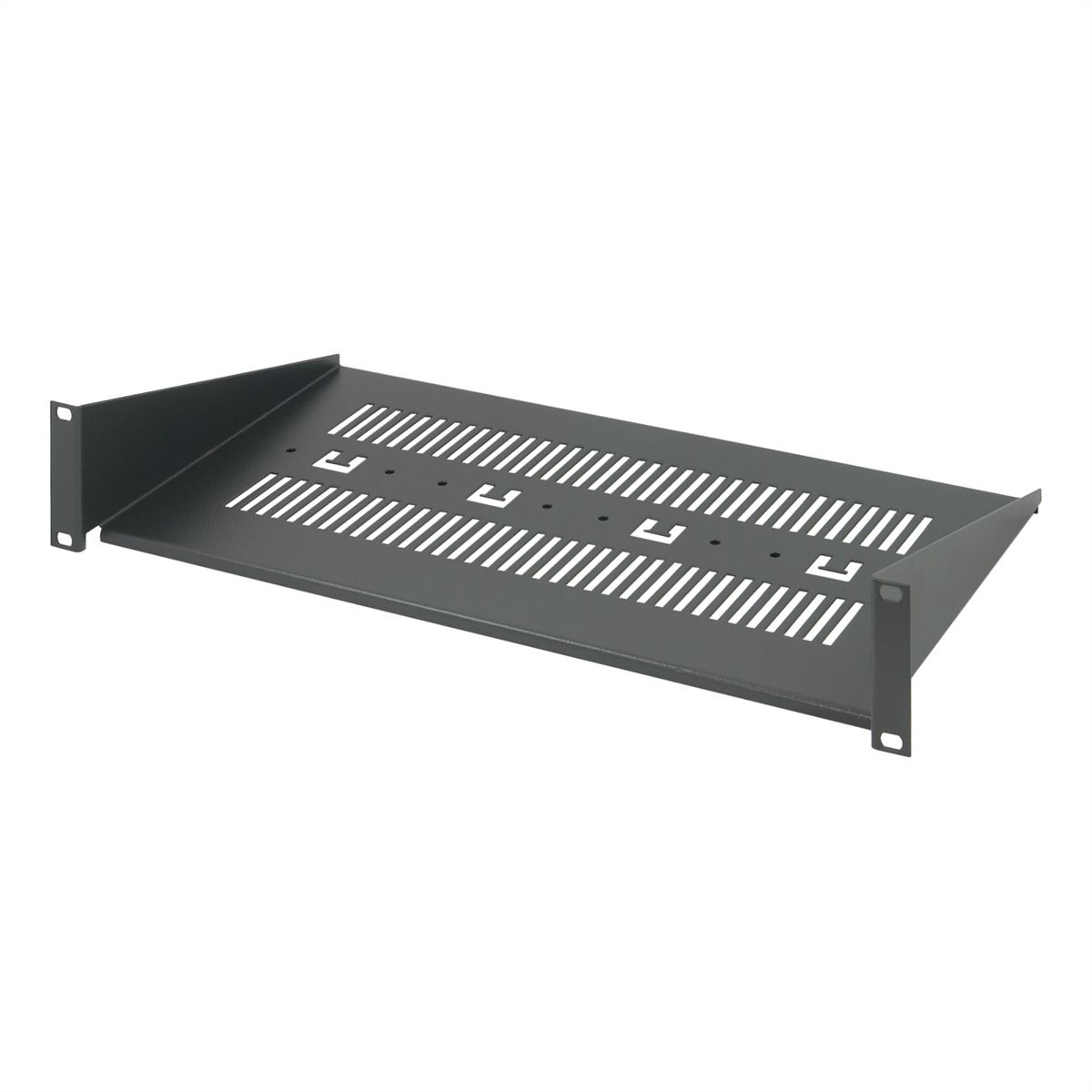 SCHROFF 19" Equipment Shelf, 2 U, RAL 7021