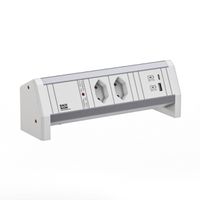 BACHMANN DESK 2xCH 0° 1xUSB A/C 22W GST18 RAL9010
