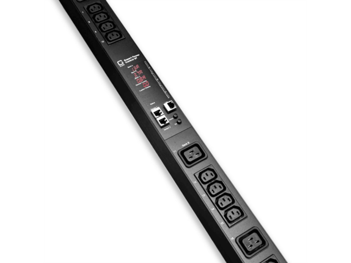 GUDE EPC 87-3300-18 30-fach switched und metered PDU, vertikaler Einbau 0HE, 400V 3x16A, schwarz, 170 cm