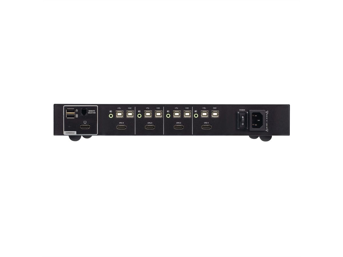 ATEN CS1184H4C 4-Port 4K HDMI Secure KVM, mit Card Reader PSD PP V4.0 Compliant