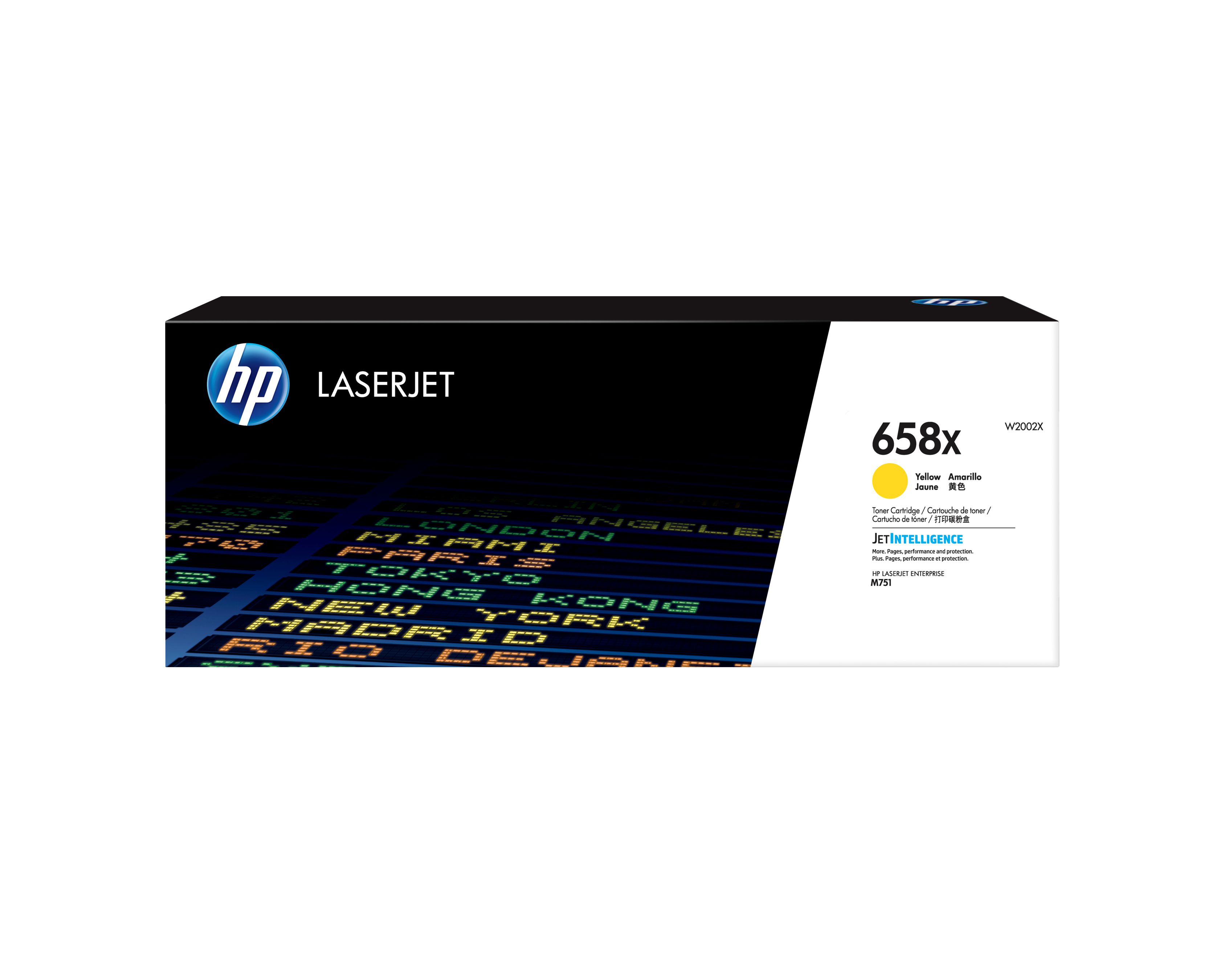 HP 658X originele high-capacity gele LaserJet tonercartridge