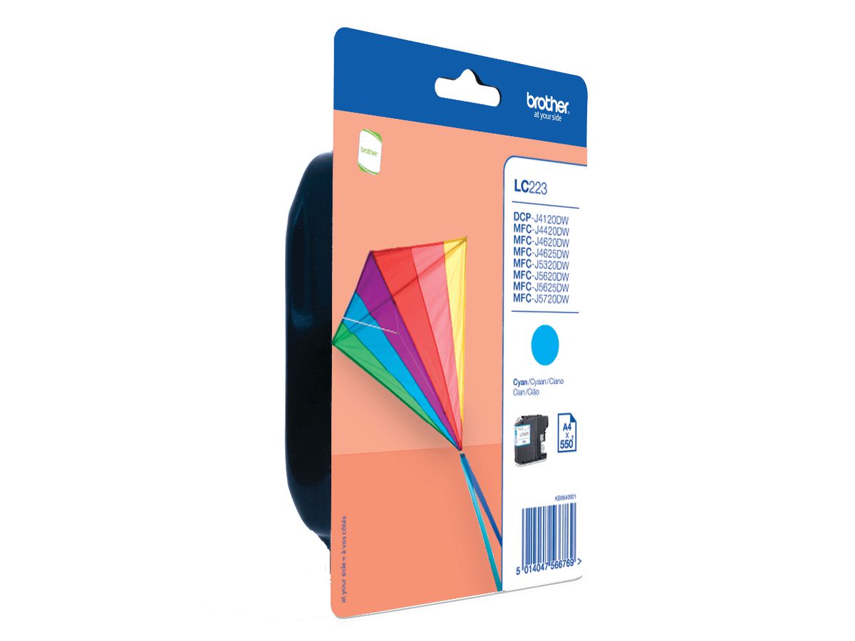 Brother LC223CBP inktcartridge 1 stuk(s) Origineel Cyaan