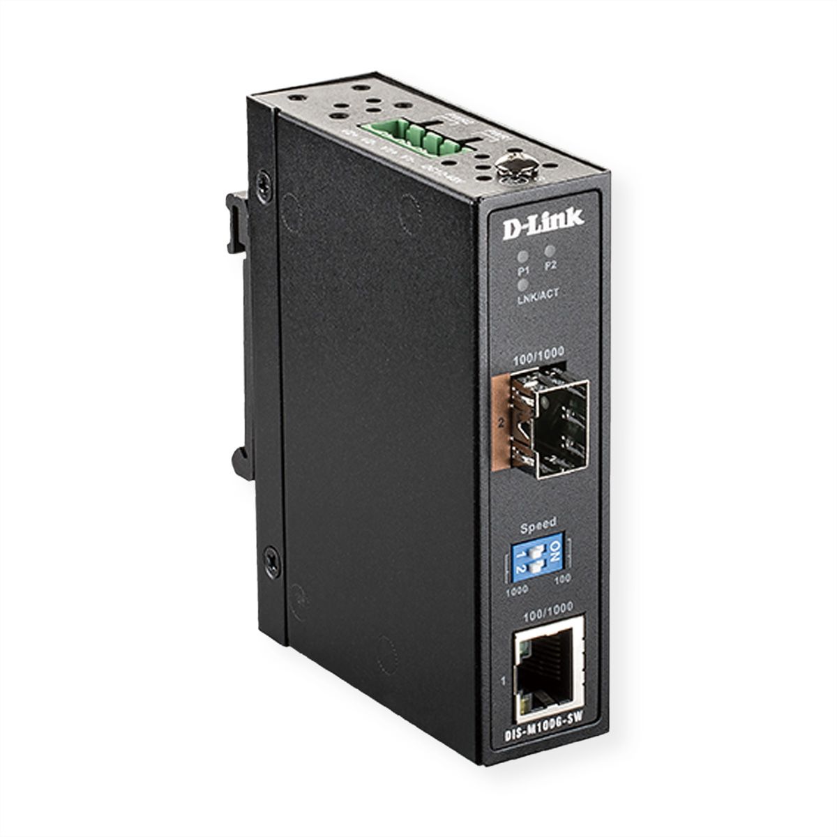 D-Link DIS-M100G-SW SFP Converter Gigabit Ethernet Industrieel