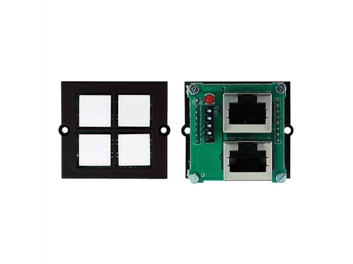 BACHMANN frame 4x push-button universal controller+ labelling fields