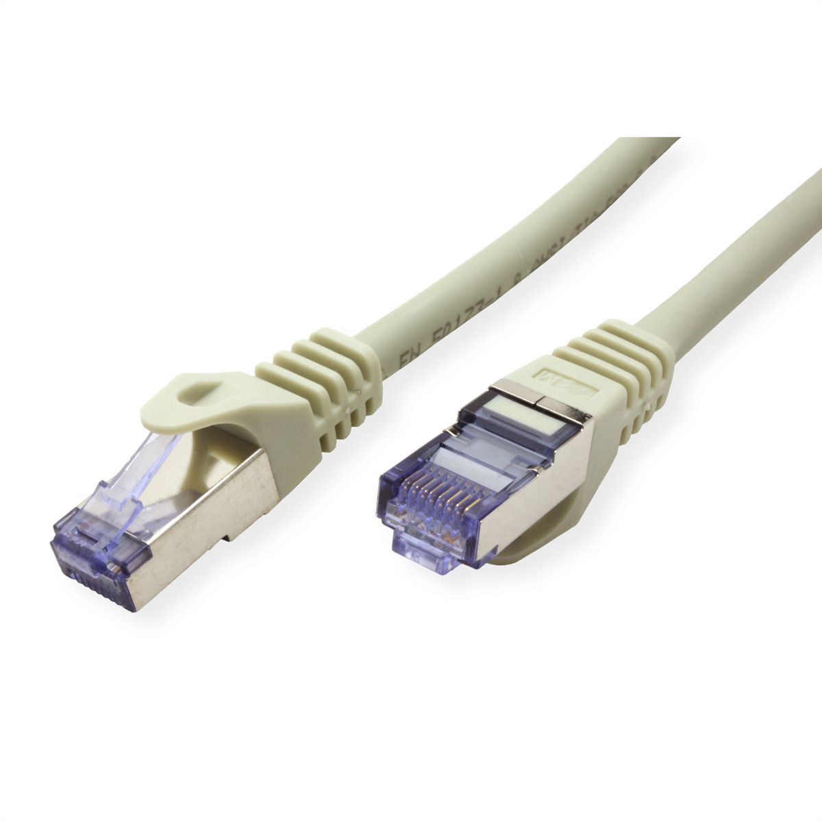 ROLINE S/FTP Patch Cord Cat.6A, Component Level, LSOH, grey, 1 m