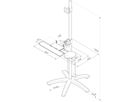 ROLINE PC/LCD rolstandaard, in hoogte verstelbaar, 180cm