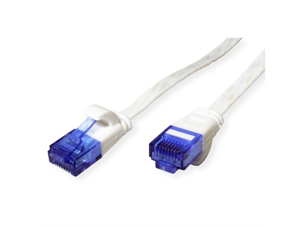 VALUE UTP Patch Cord, Cat.6A (Class EA), extra-flat, white, 1.5 m