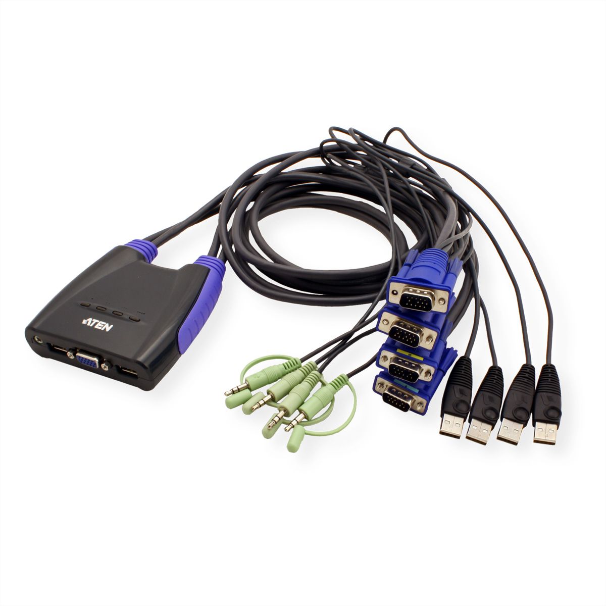 ATEN CS64US KVM switch VGA, USB, audio, 4 poorts