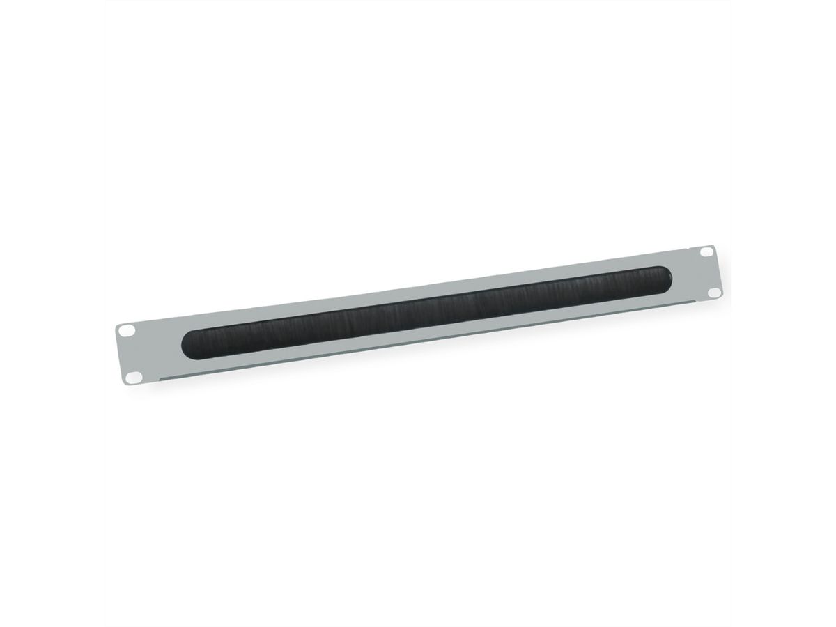 VALUE 19" Cable Entry 1U with Brush Seal, grey