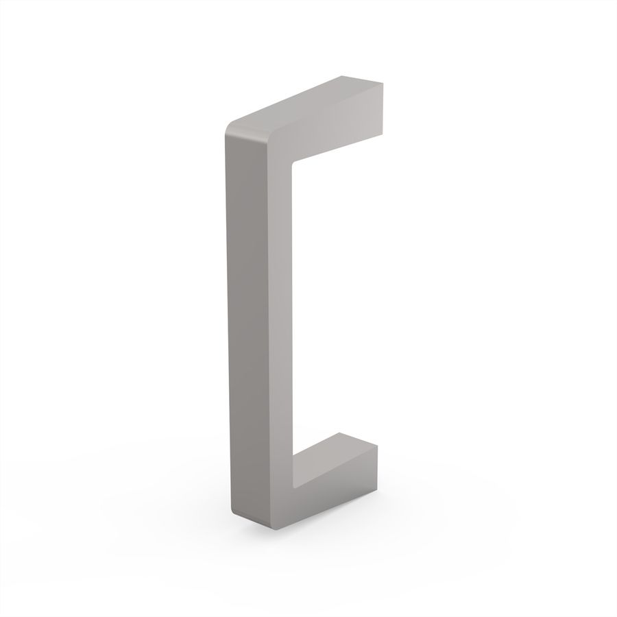 SCHROFF eendelige voorhandgreep, breedte 12,2 mm, blank geanodiseerd, 3 HE