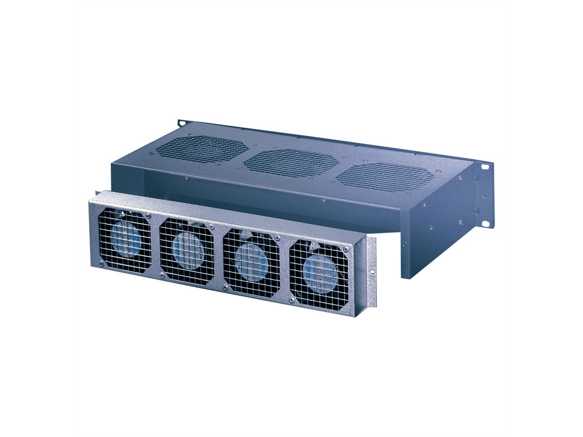 SCHROFF Ventilatoreenheid met behuizing voor 19" Duwventilator, 2 HE, axiaal, 230 VAC