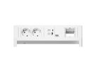 BACHMANN DESK 2xCEE7/3 1xUSB A/C 22W 1xCM GST18 RAL9010