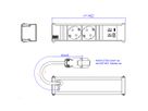 BACHMANN CONI 2xCEE7/3 1xUSB A/C 22W 0.2m GST18 RAL9010