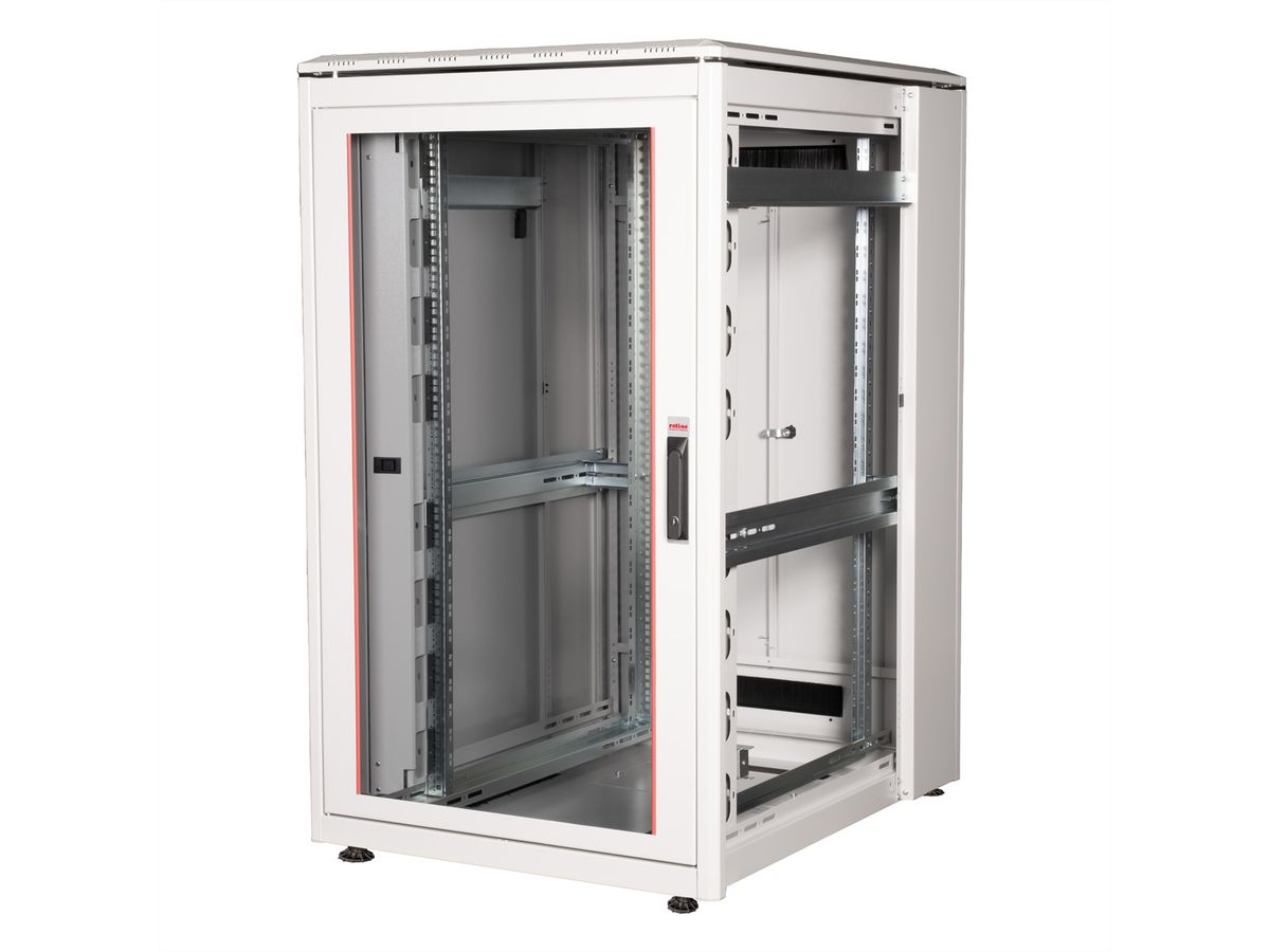 ROLINE 19-inch netwerkkast Pro 26 U, 800x1000 BxD Glazen deur grijs