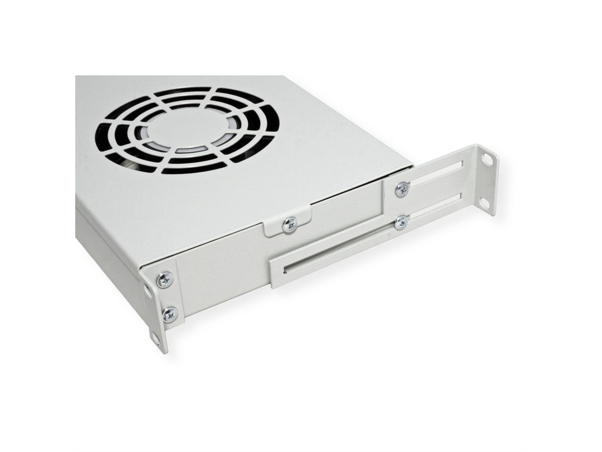 ROLINE 19" Fan unit with 2 fans, ON/OFF grey