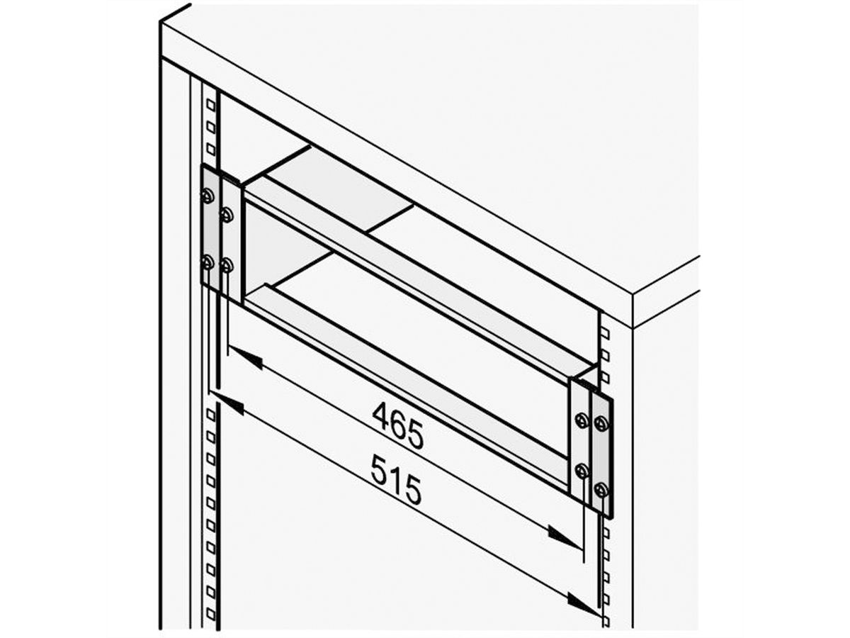 SCHROFF 19" adapter - ADAPT.WINK.SATZ 19"/METRIC