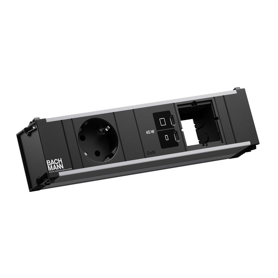 BACHMANN CONI 1xCEE7/3, 1xUSB C/C 45W 1xCM L=0.2m