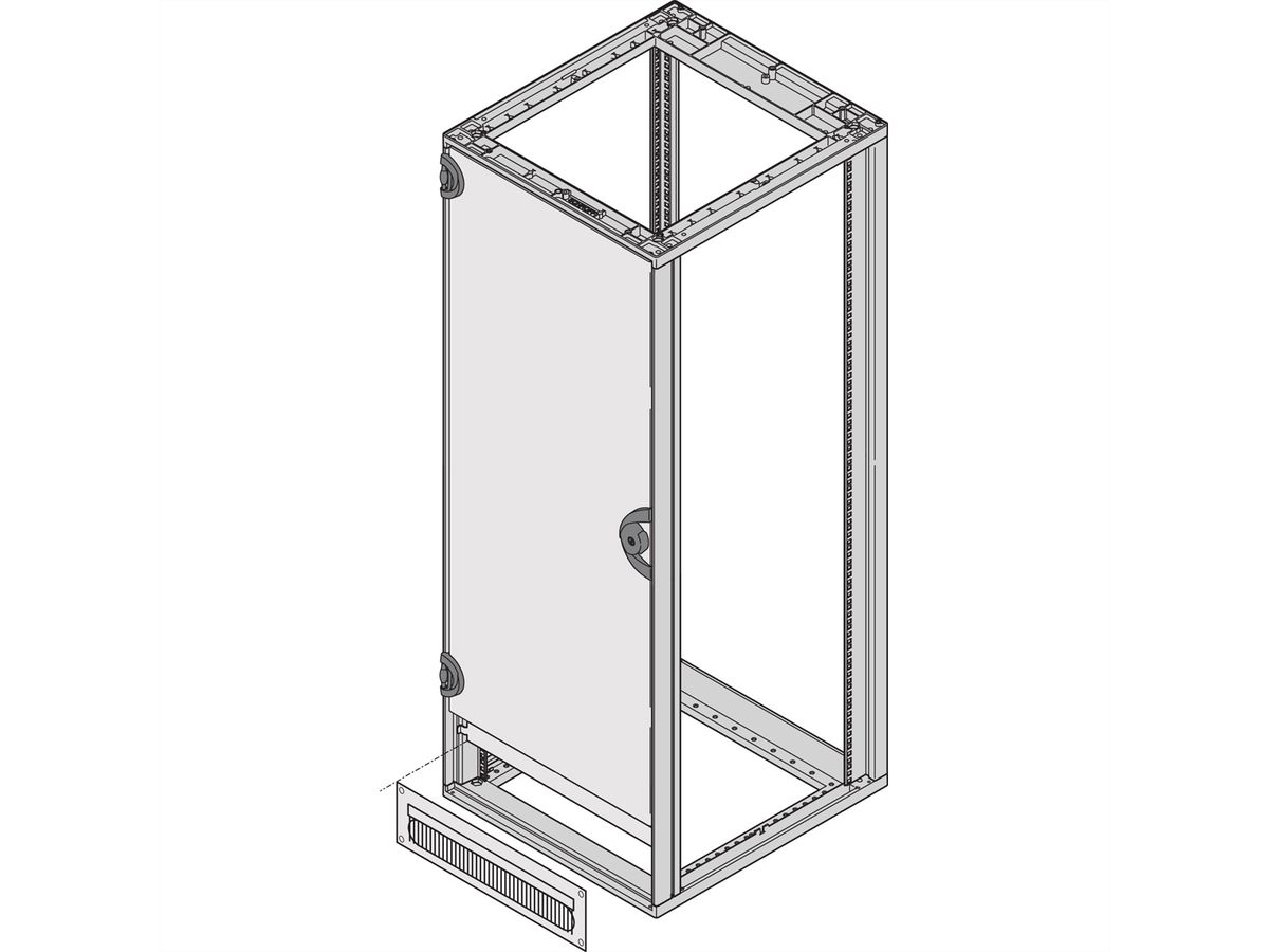 BRUSH CAB.ENTRY 1U BLACK (2X)
