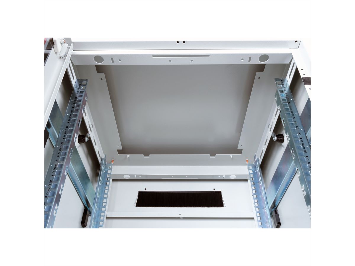 ROLINE 19-inch netwerkkast Pro 26 U, 600x600 BxD Glazen deur grijs