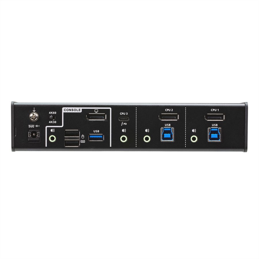 ATEN CS1953 3-poorts USB-C DisplayPort hybride KVM