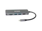 D-Link DUB-2327 6-in-1 USB-C Hub met HDMI/kaartlezer/voeding