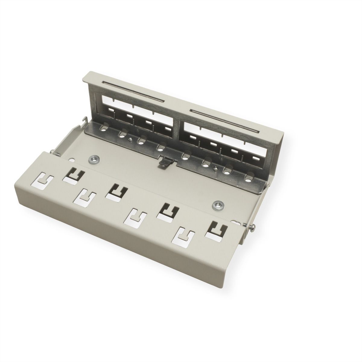 EasyLan preLink / fixLink onderbouw paneel, 8x Keystone, RAL7035
