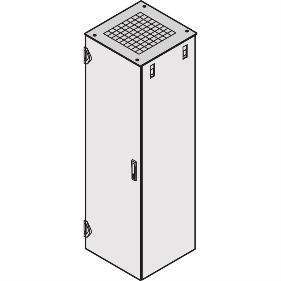 SCHROFF Varistar Flat Top Cover geperforeerd, RAL 7021, 600W 1000D