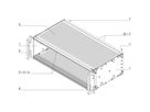 SCHROFF EuropacPRO 19" moduledrager voor rail, afgeschermd, EN 50155, 3 HE, 84 PK, 235 mm