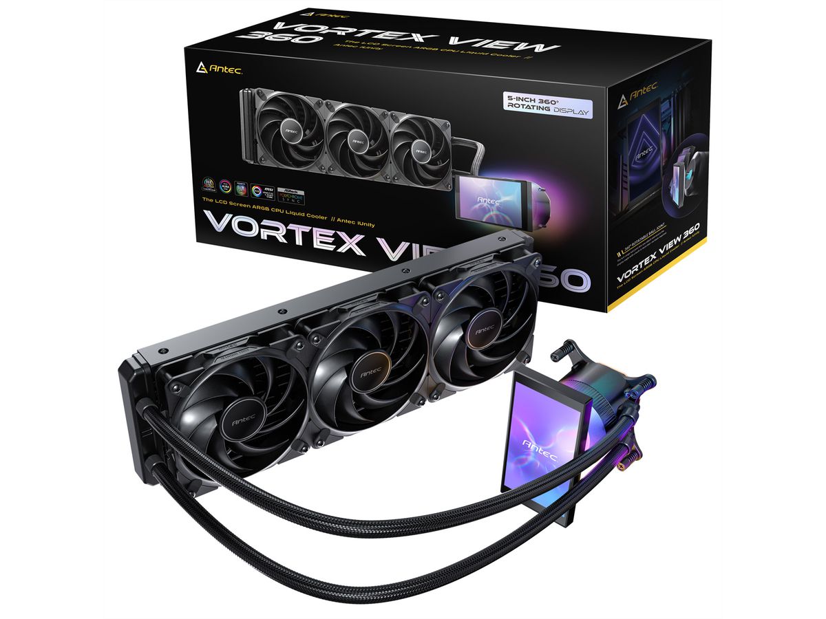 ANTEC Vortex VIEW 360 mit LCD Display, schwarz