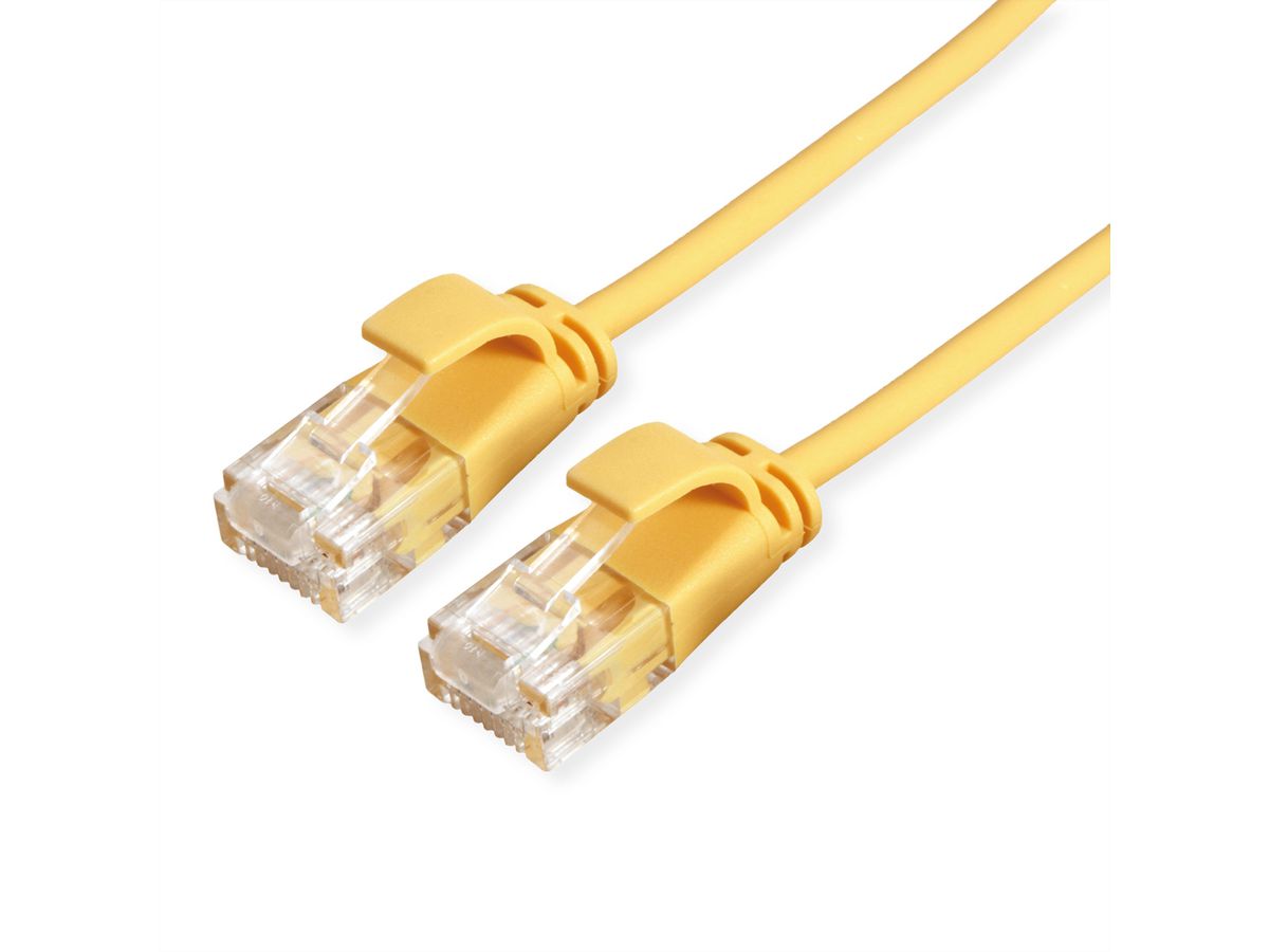 ROLINE UTP Data Center Patch Cord Cat.6A (Class EA), LSOH, Slim, yellow, 3 m