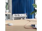 BACHMANN DESK2 ALU WIT 2xCEE7/3 1xUSB A/C 22W 0,2m GST18