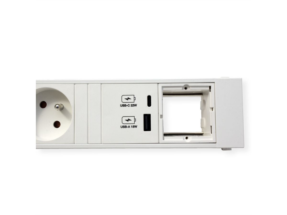 BACHMANN POWER FRAME 4xUTE 1xUSB A/C 22W 0.2m GST18