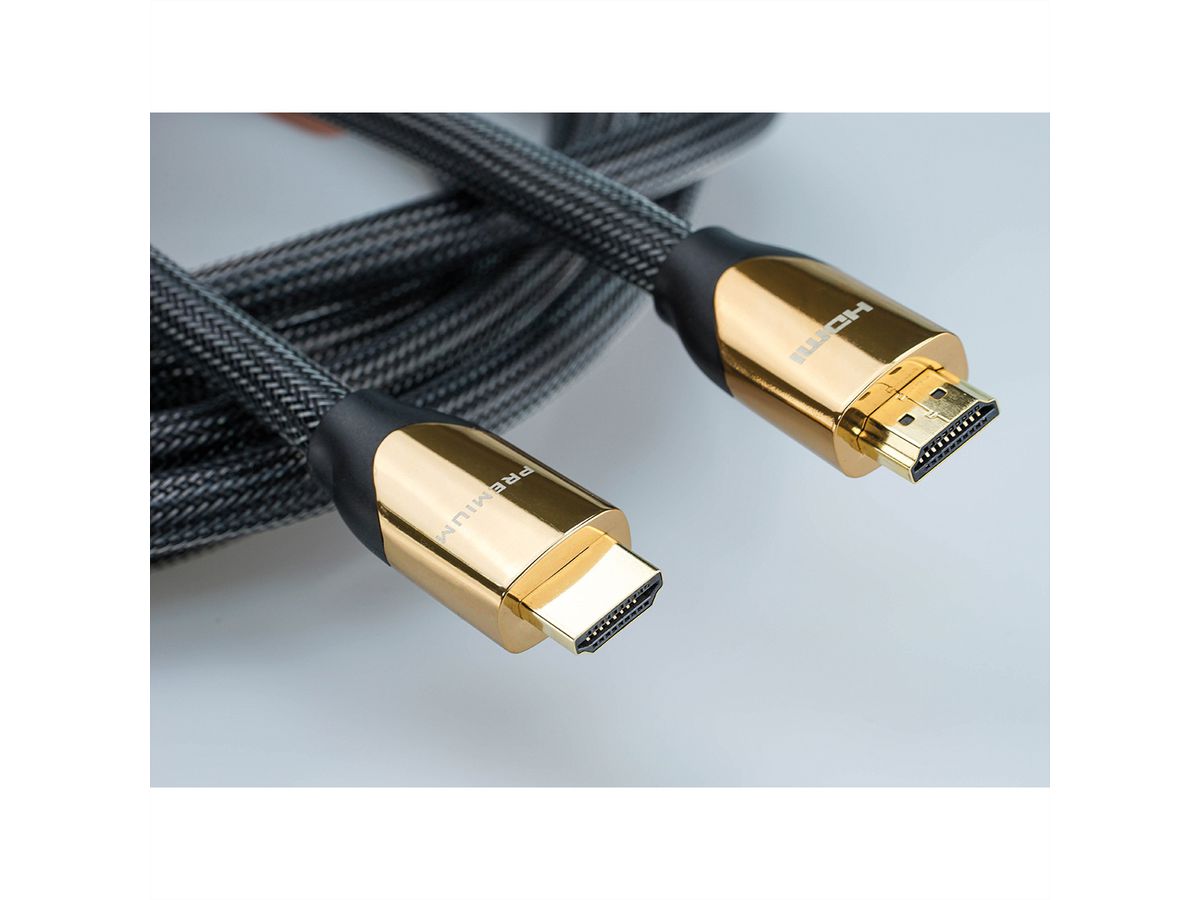 ROLINE PREMIUM HDMI Ultra HD Kabel met Ethernet, M/M, zwart, 2 m