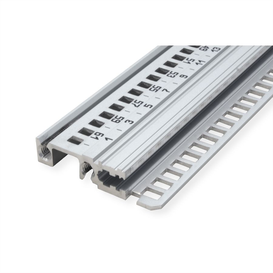 SCHROFF horizontale rail, voorzijde, type H-LD, zwaar, lange lip, voor IEEE toepassing, 63 PK